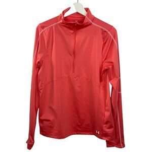 Under Armour Women's Long Sleeve 1/4 Zip Performance Top - Coral